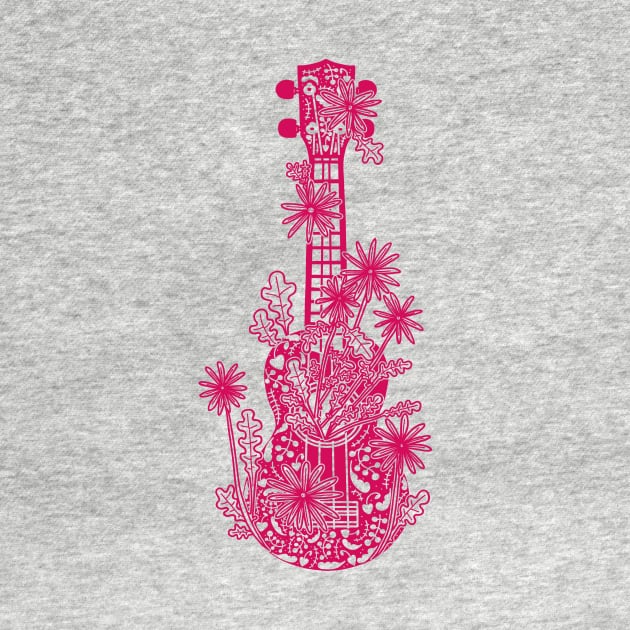 Floral ukulele - colorful by chickfish